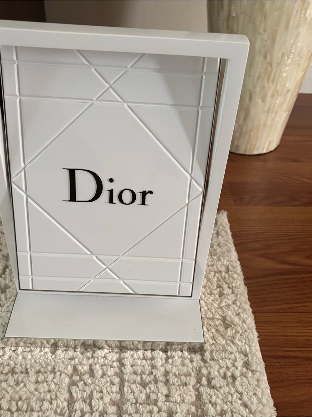 Dior White and Black Branded Display framed mirror